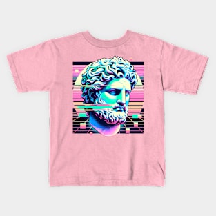 Vaporwave Greek God Kids T-Shirt